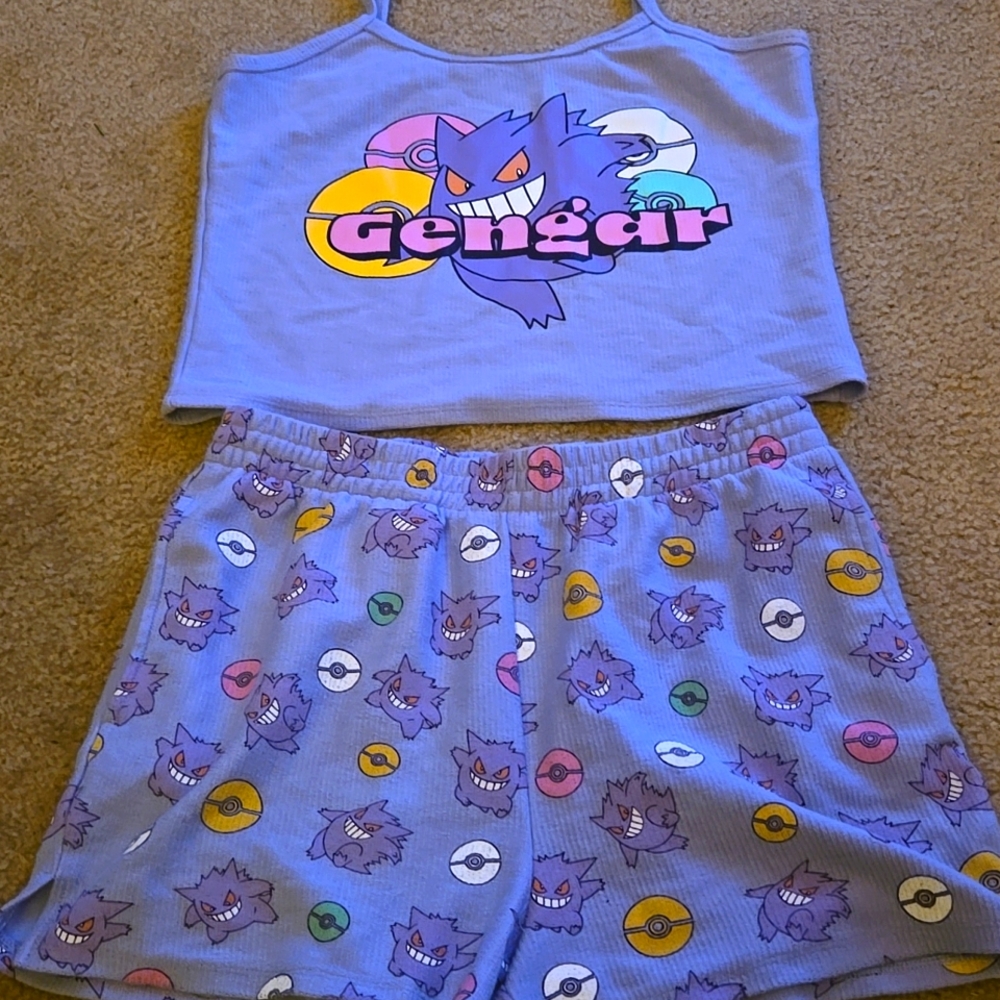 Purple Pokémon Gengar Tank Shorts Sleep Set XL Hot Topic